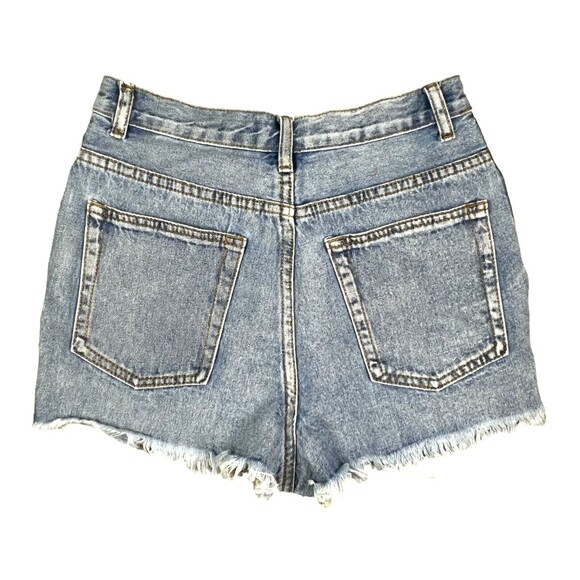 Signature8 Jean Shorts Womens Size S High Rise Cut Off Distressed Side Stripe - Picture 3 of 9